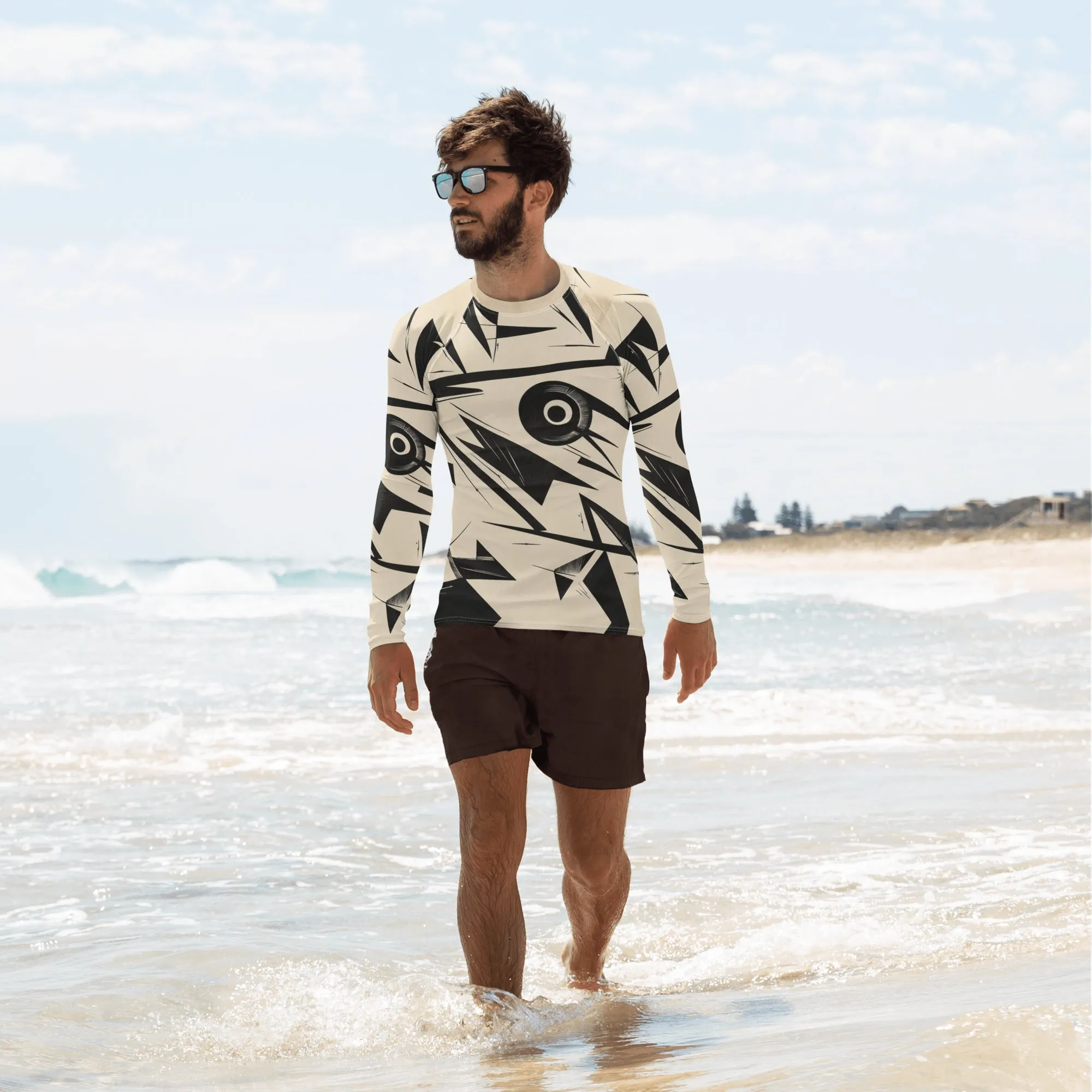 Men's Rash Guard / Vintage Kaninsky / Black & White