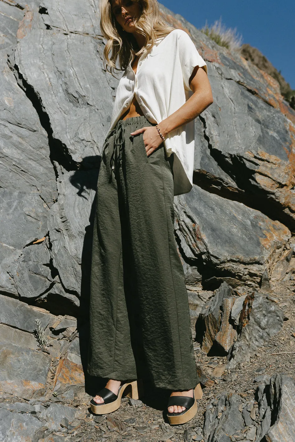 Mindy Pants in Olive - FINAL SALE