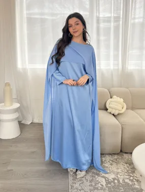 Miri Cape Dress - Sky Blue