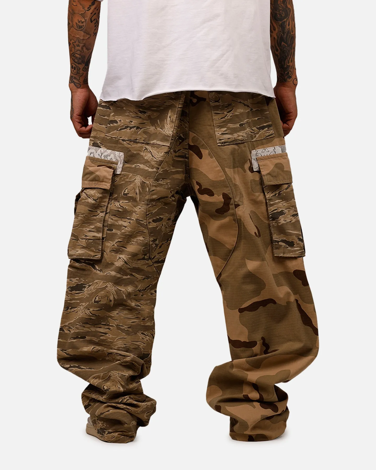 MNML Ultra Baggy Camo Ripstop Cargo Pants Multi