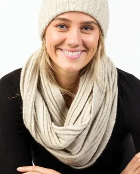 Natural Ribbed Loop Scarf - NX861