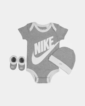 NIKE Infant Futura 3 Piece Boxed Set Dark Grey Heather