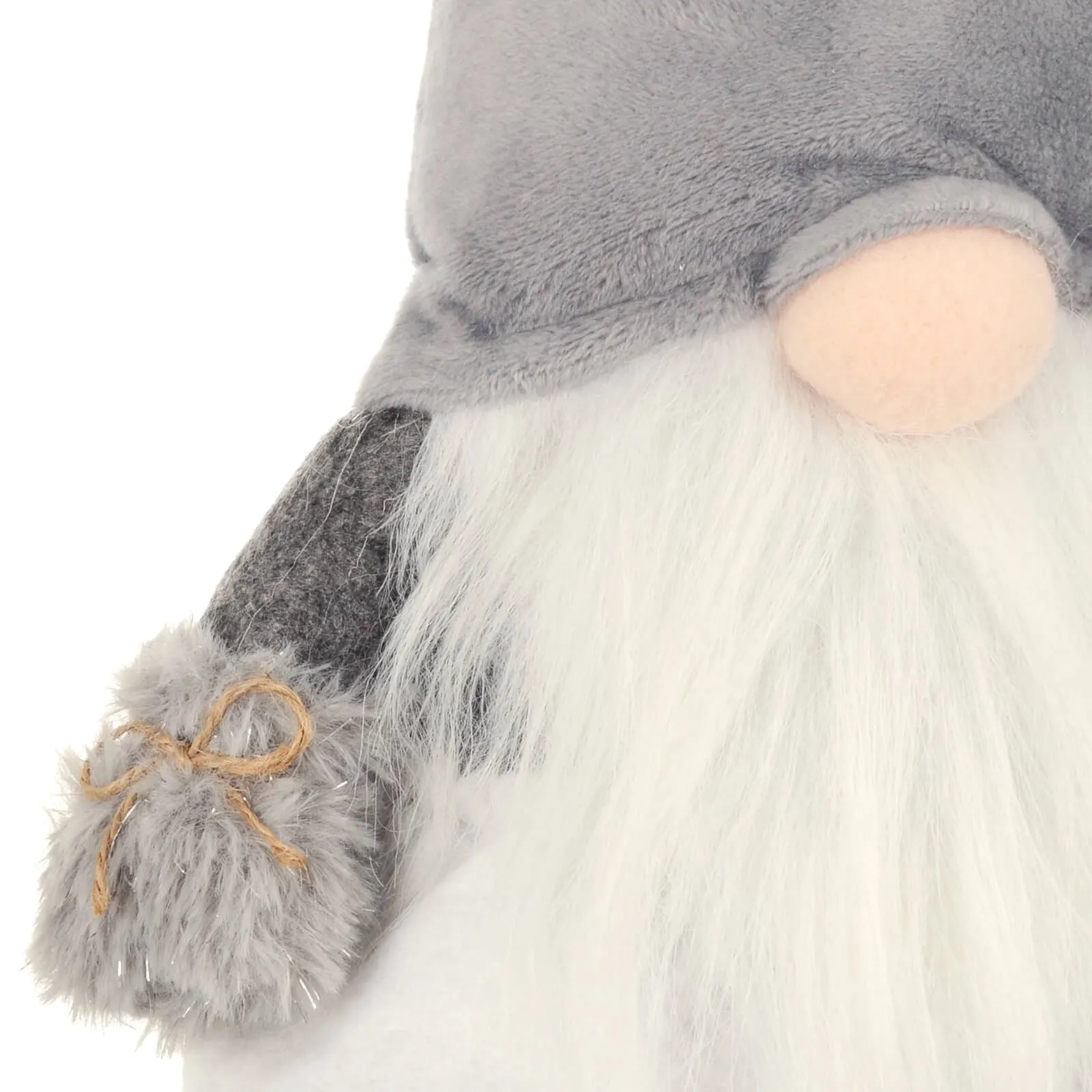 Novelty Sitting Gonk Christmas Shelf Decoration Grey White 55cm