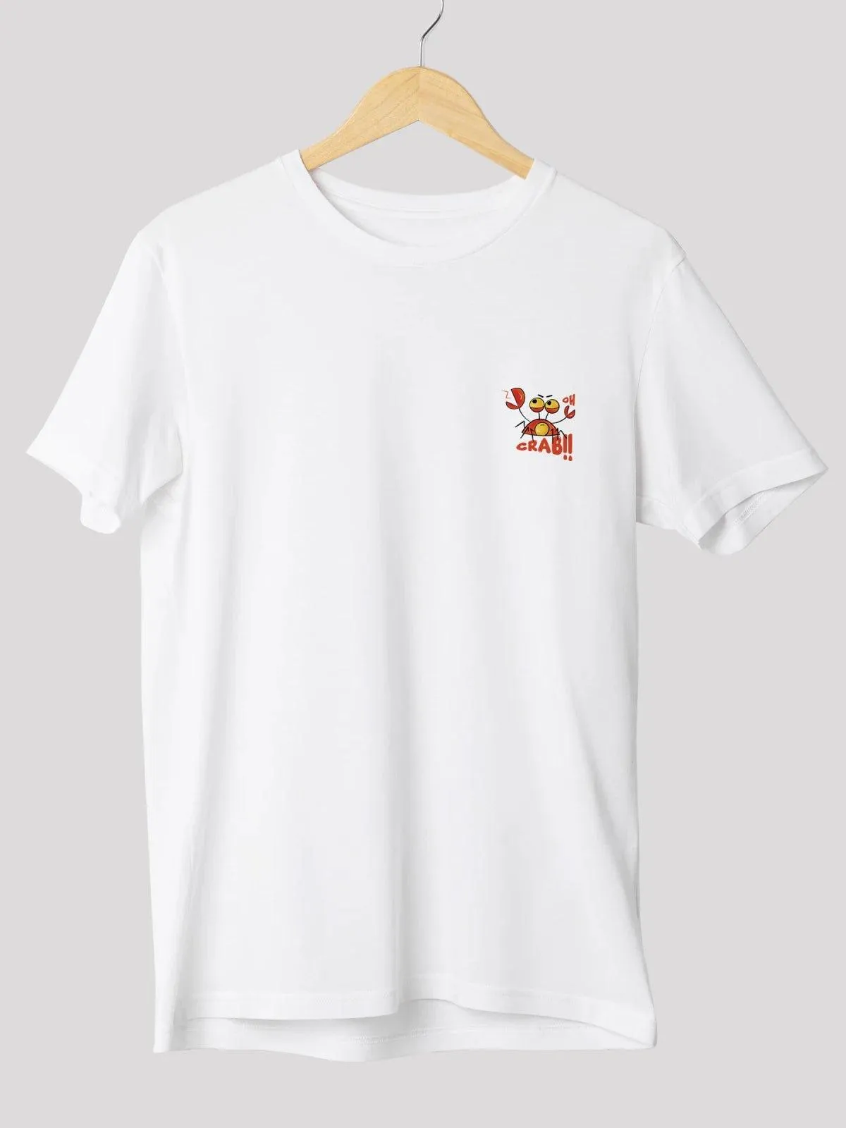 Oh Crab Unisex White T-Shirts