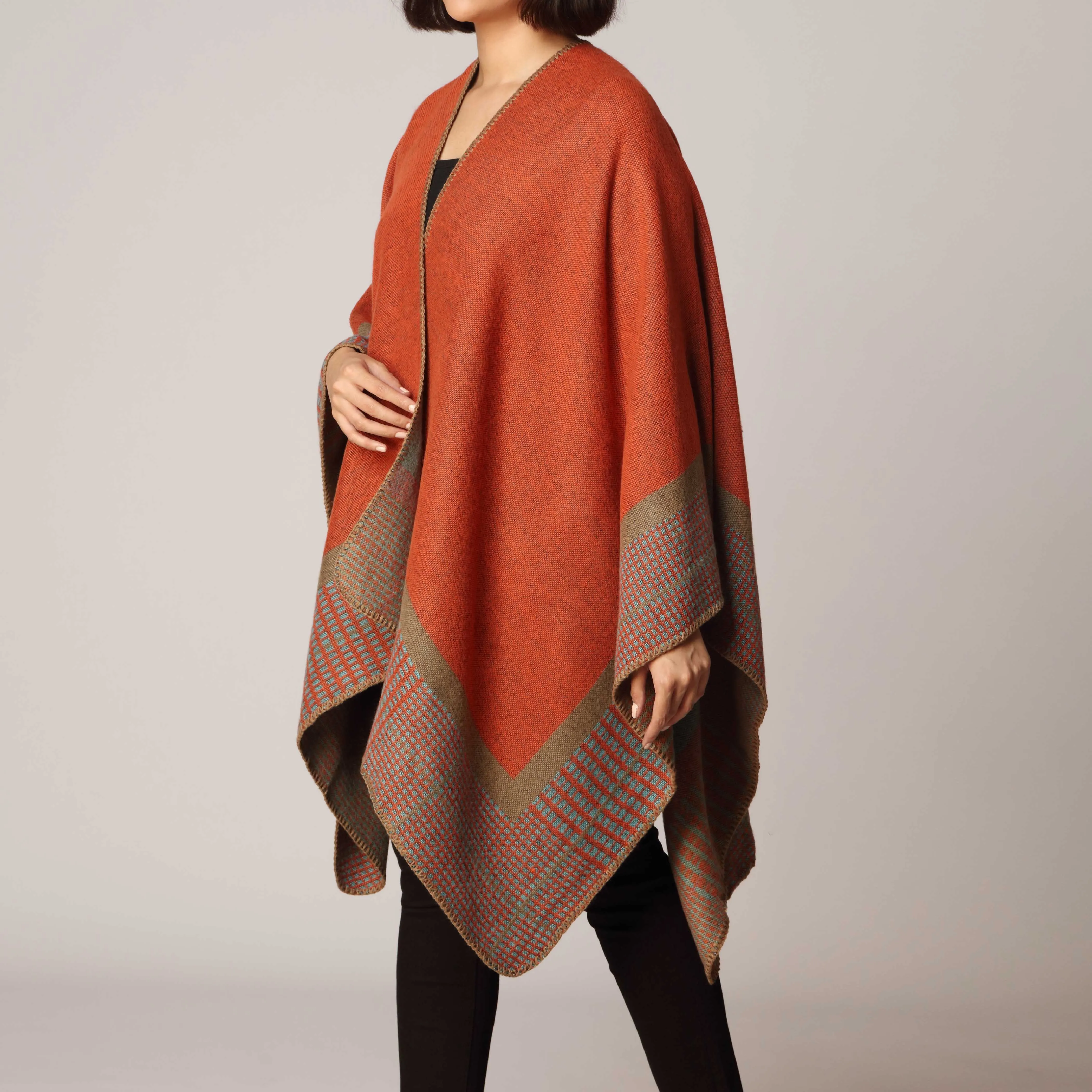 Orange Cape Shawl PW2822