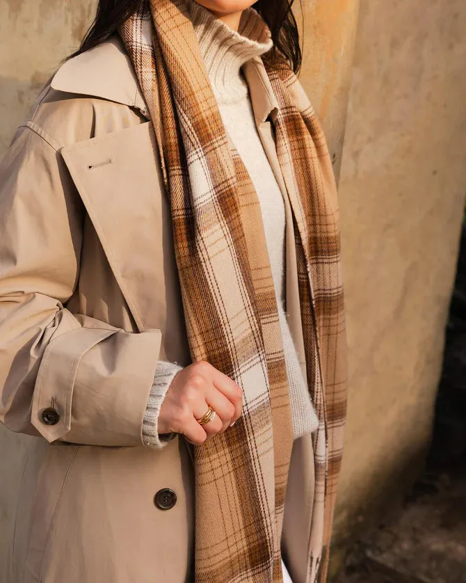 Oxford Scarf Plaid Camel