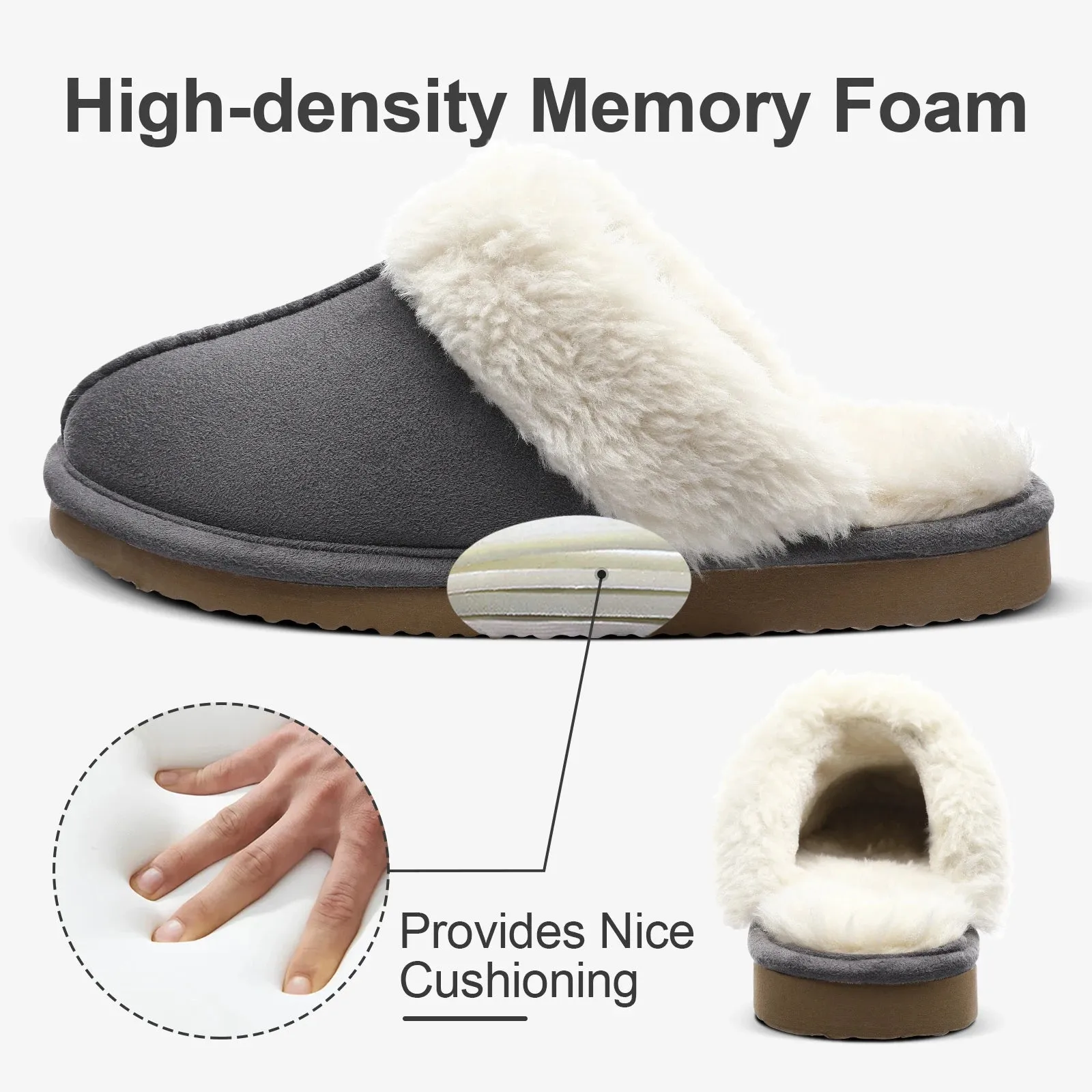 Pallene Winter Fur Slippers Women Men New Fashion Indoor Warm Cozy Fuzzy Flats Slides Warm Home Short Plush Slippers Suede Mules