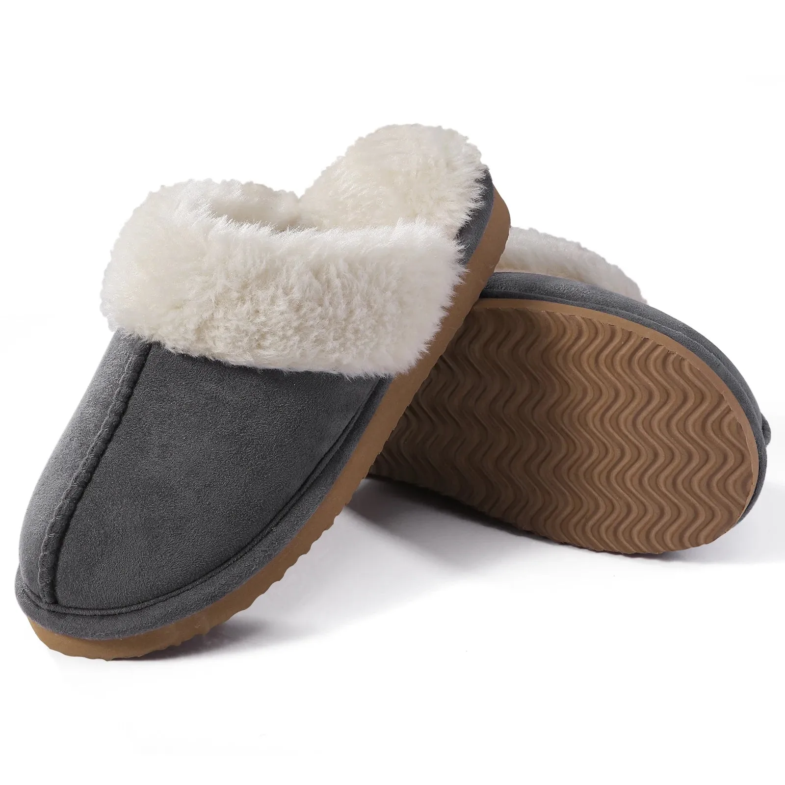 Pallene Winter Fur Slippers Women Men New Fashion Indoor Warm Cozy Fuzzy Flats Slides Warm Home Short Plush Slippers Suede Mules