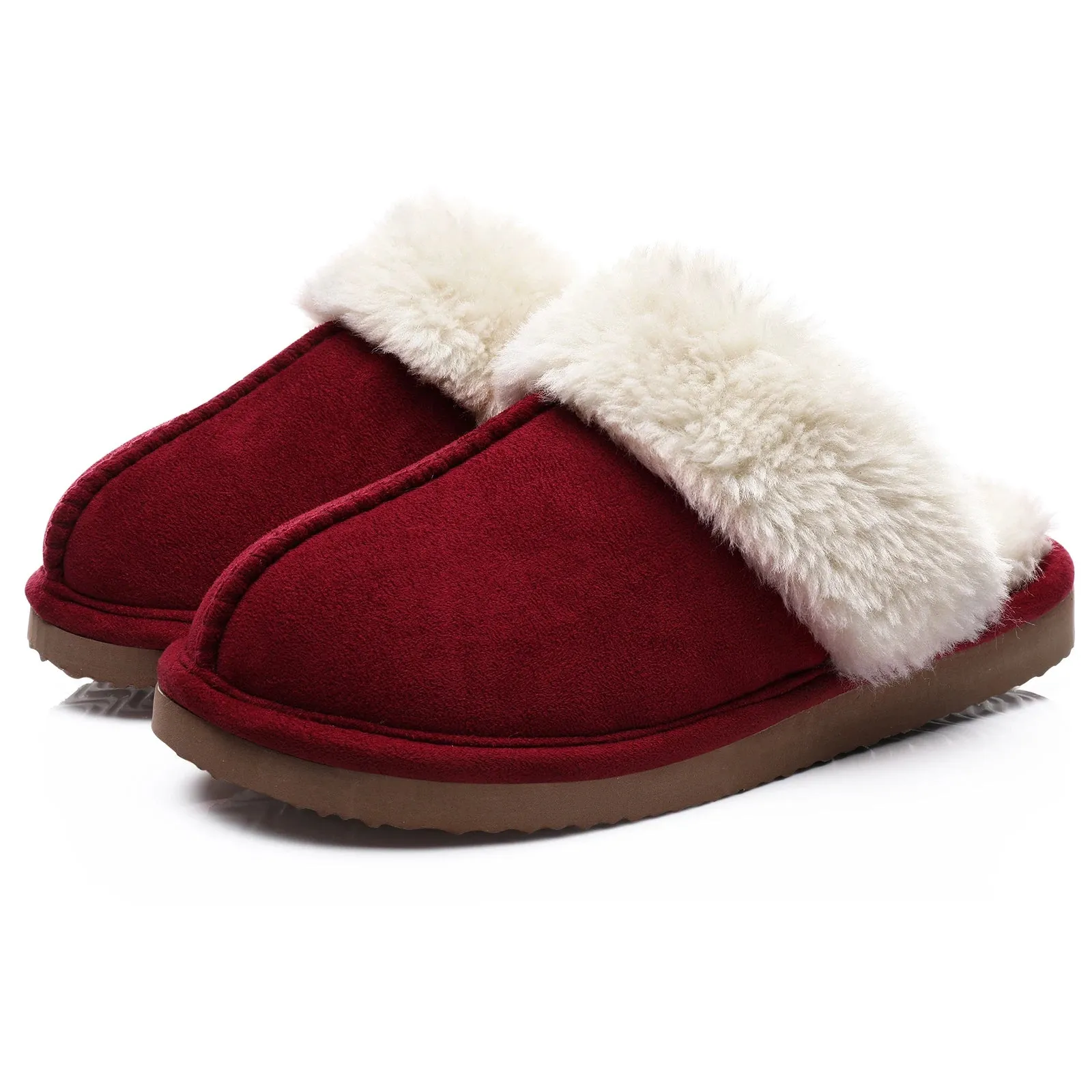 Pallene Winter Fur Slippers Women Men New Fashion Indoor Warm Cozy Fuzzy Flats Slides Warm Home Short Plush Slippers Suede Mules