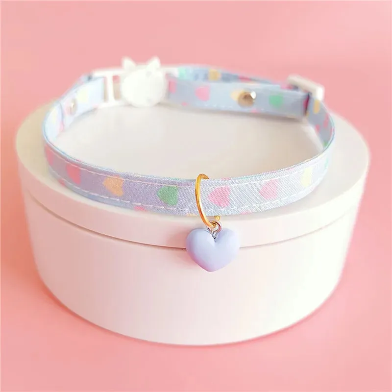 Pastel Heart Pet Collars