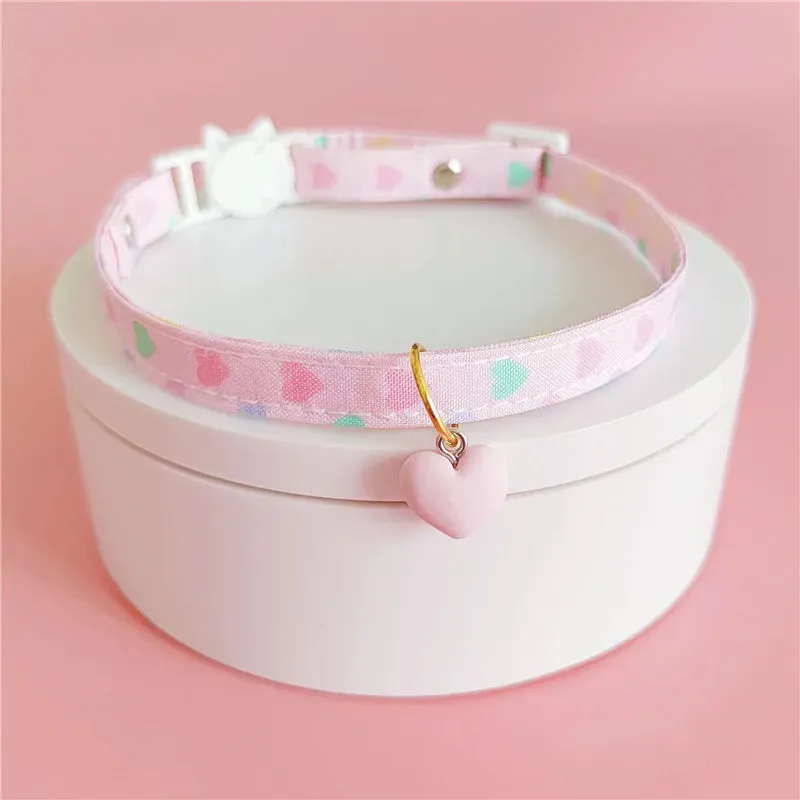 Pastel Heart Pet Collars