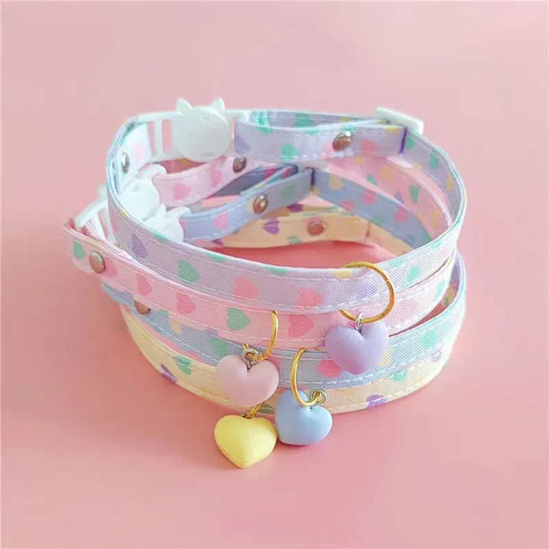 Pastel Heart Pet Collars