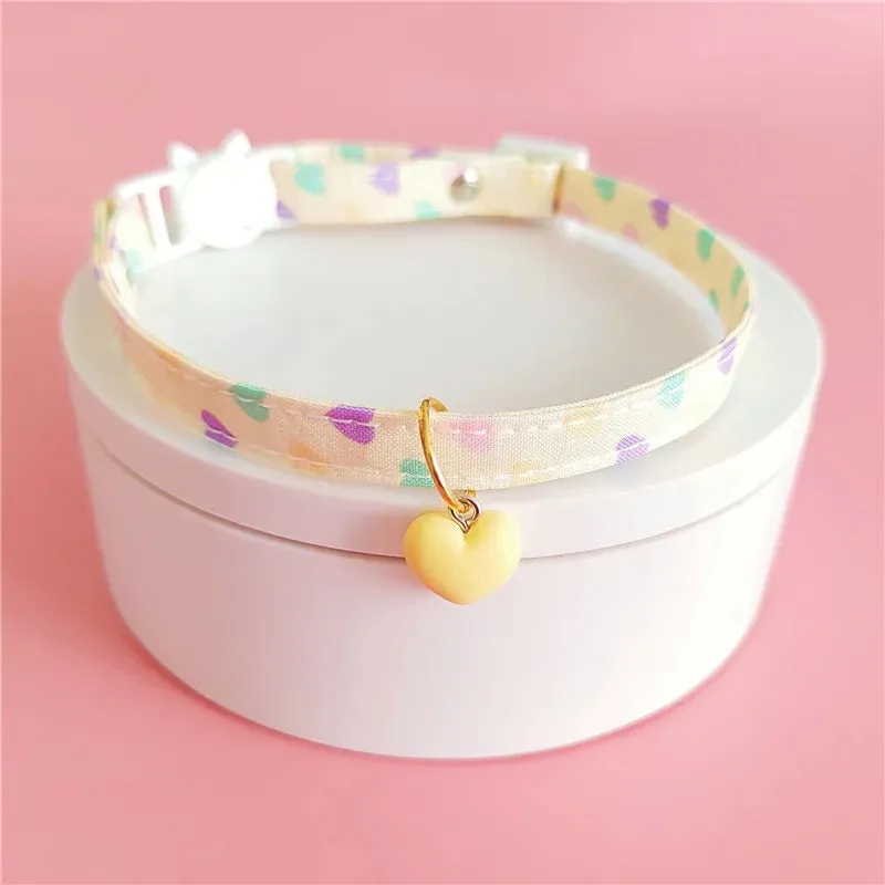 Pastel Heart Pet Collars