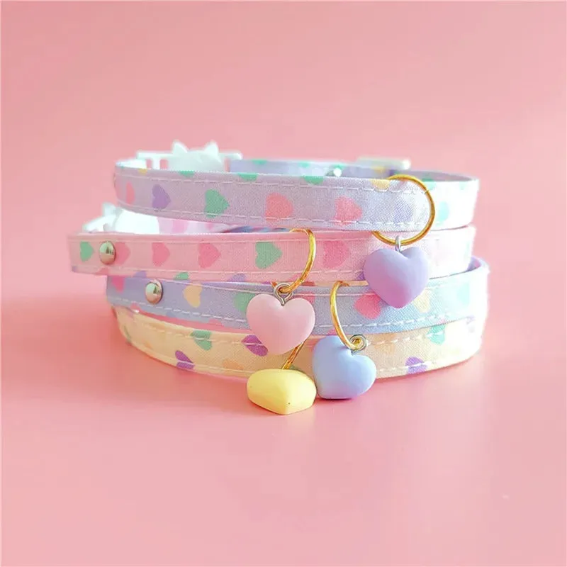 Pastel Heart Pet Collars