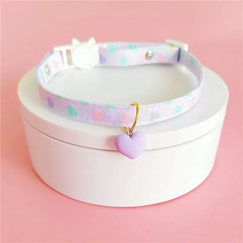 Pastel Heart Pet Collars