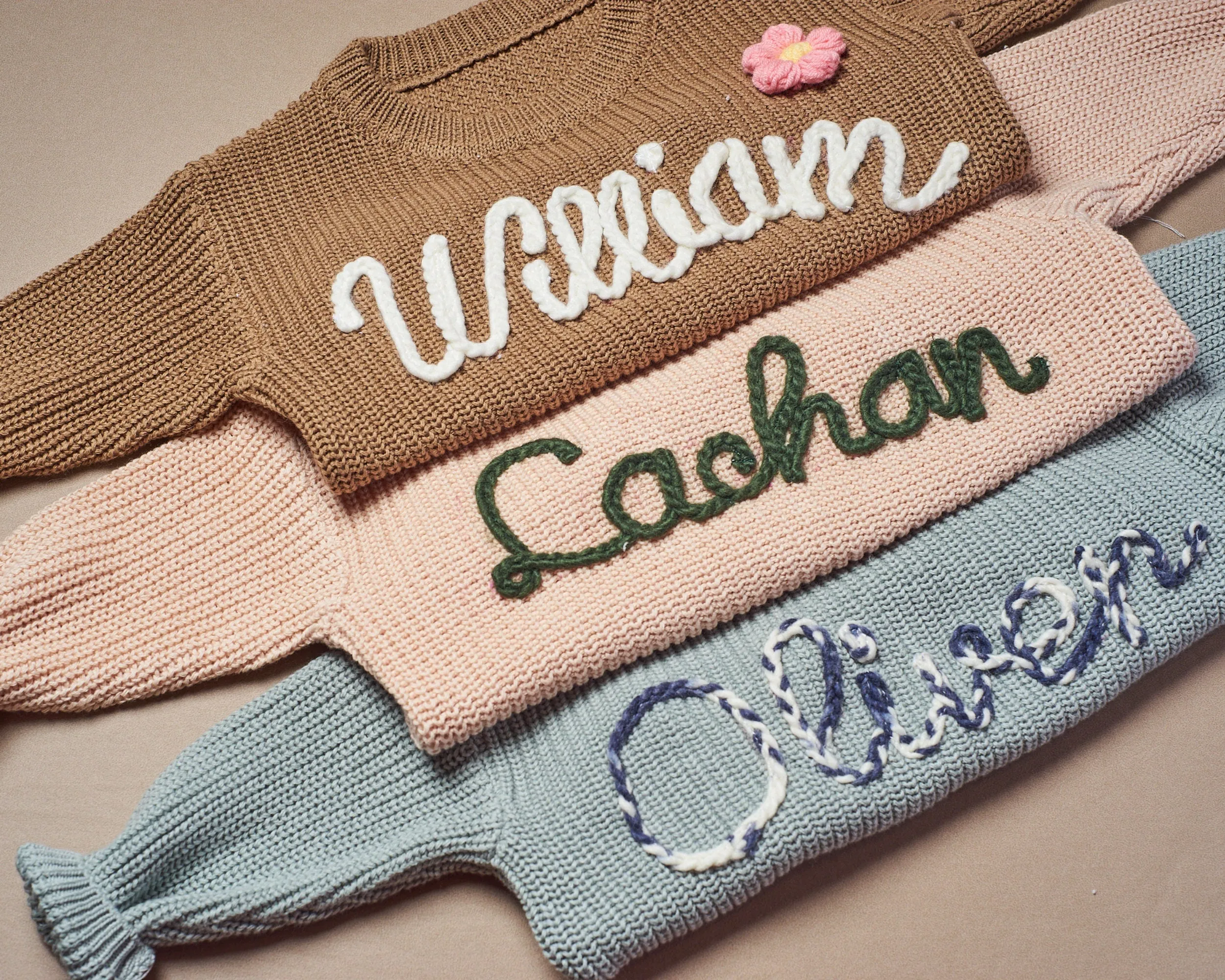 Personalized Embroidered Sweater with Name, Custom Kids Jumper, Customized Baby Gifts, Baby Shower Gifts, Knit Infant Jumper, Newborn Gift