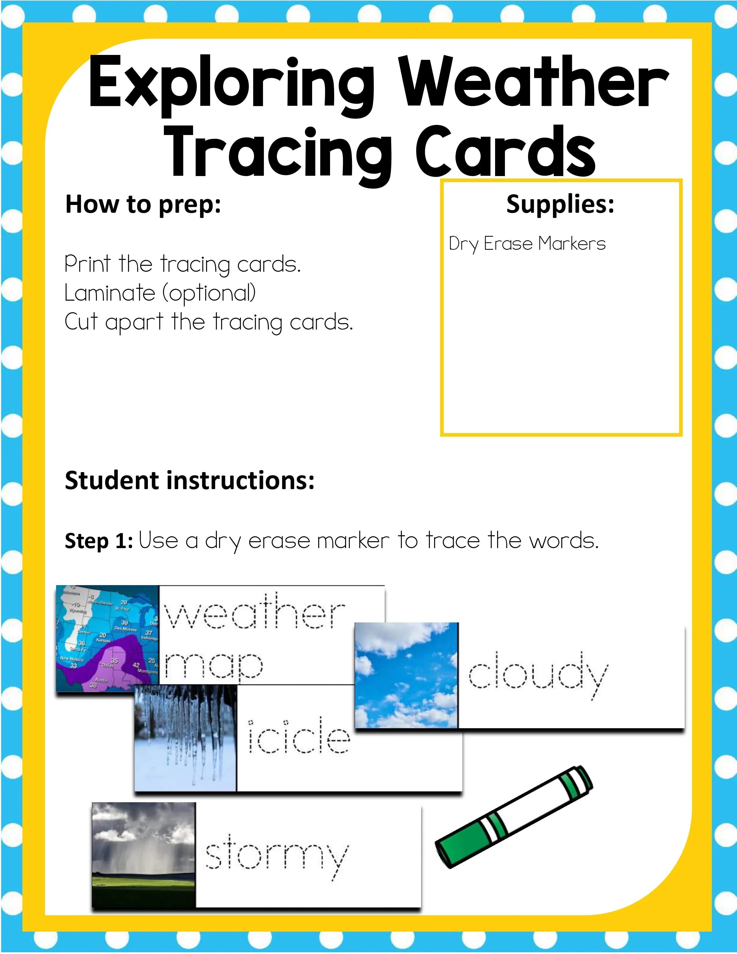 Preschool Weather Theme Pack