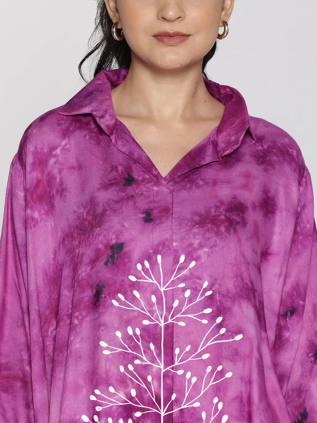 Purple TieDye ShirtTop - MistGlow