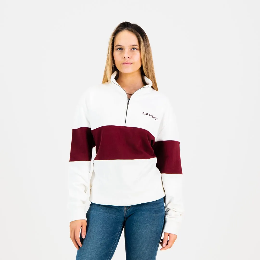 Quarter Zip Sweater - Maroon