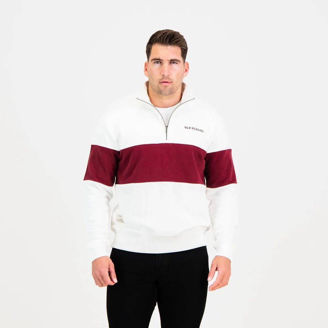 Quarter Zip Sweater - Maroon