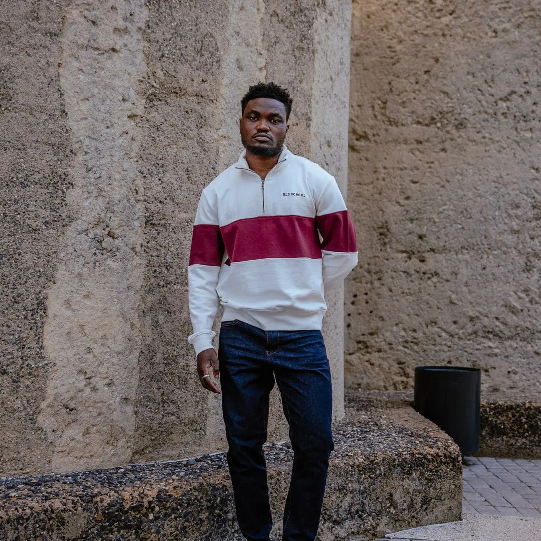 Quarter Zip Sweater - Maroon