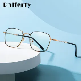 Ralferty Unisex Full Rim Irregular Square Alloy Eyeglasses D220