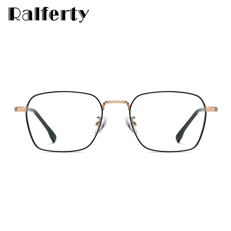 Ralferty Unisex Full Rim Irregular Square Alloy Eyeglasses D220