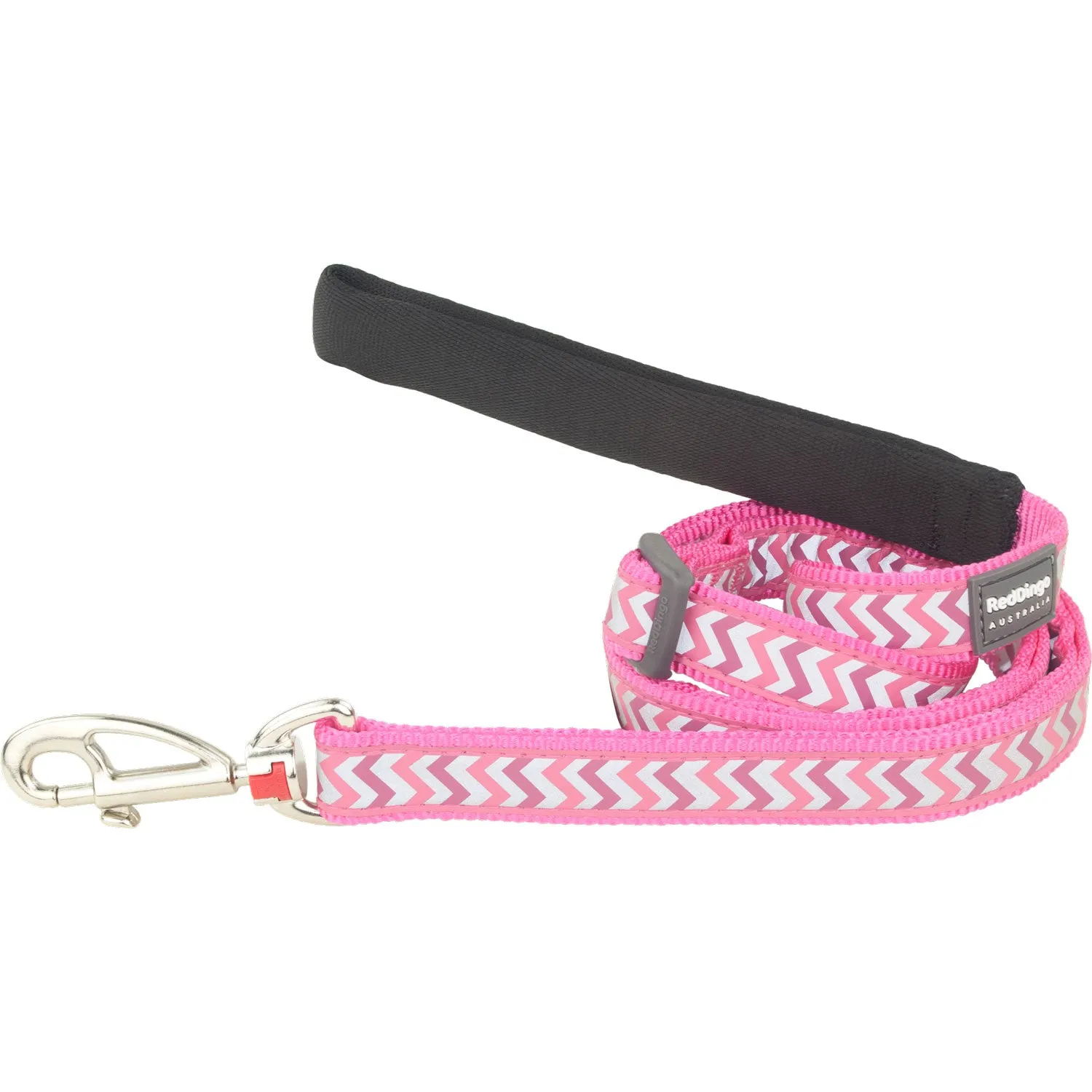 Reflective Ziggy Hot Pink Dog Leash