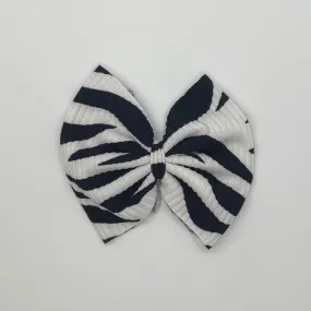 Ribbed Zebra Pet Bow