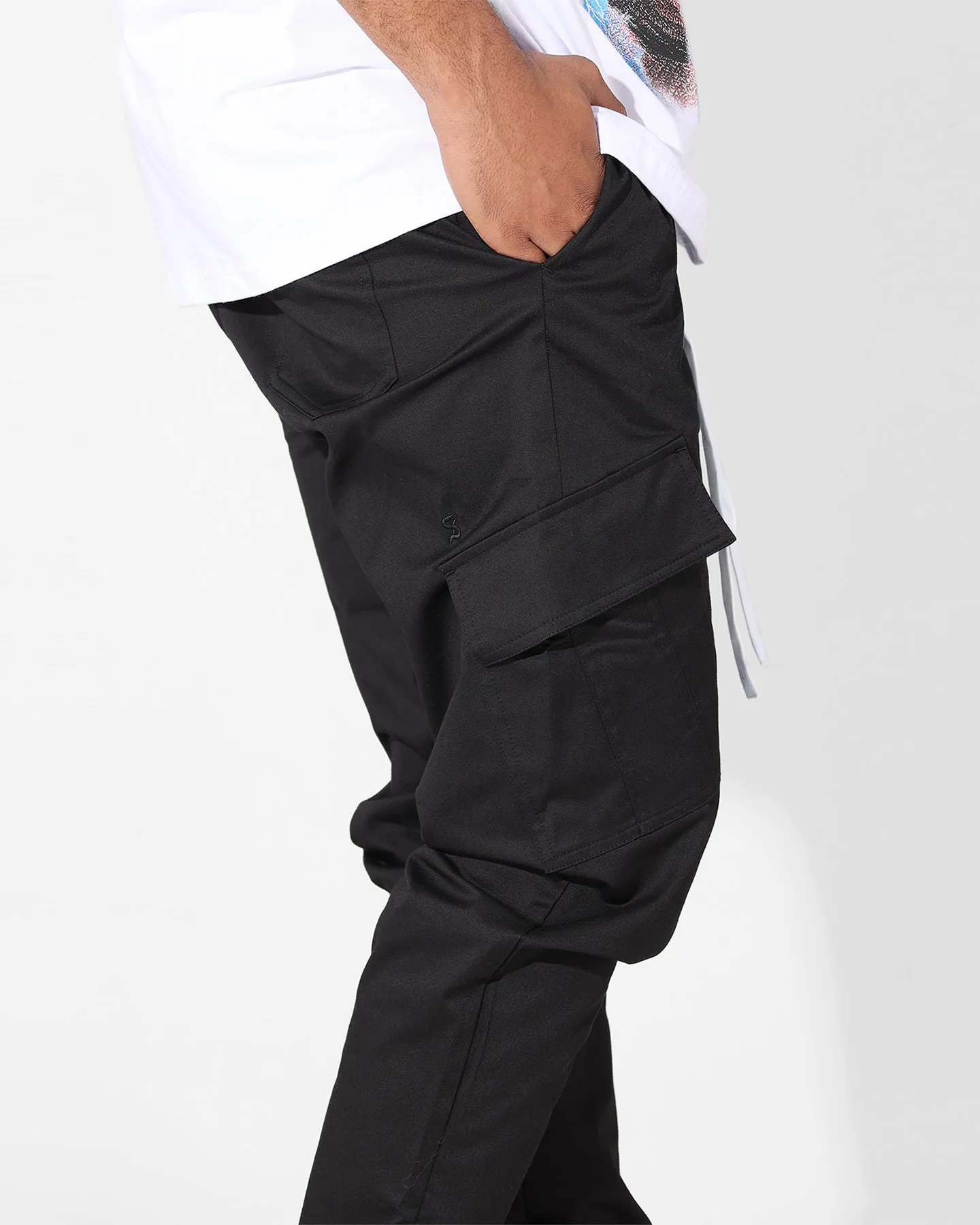 Saint Morta Tapered Cargo Pants Black