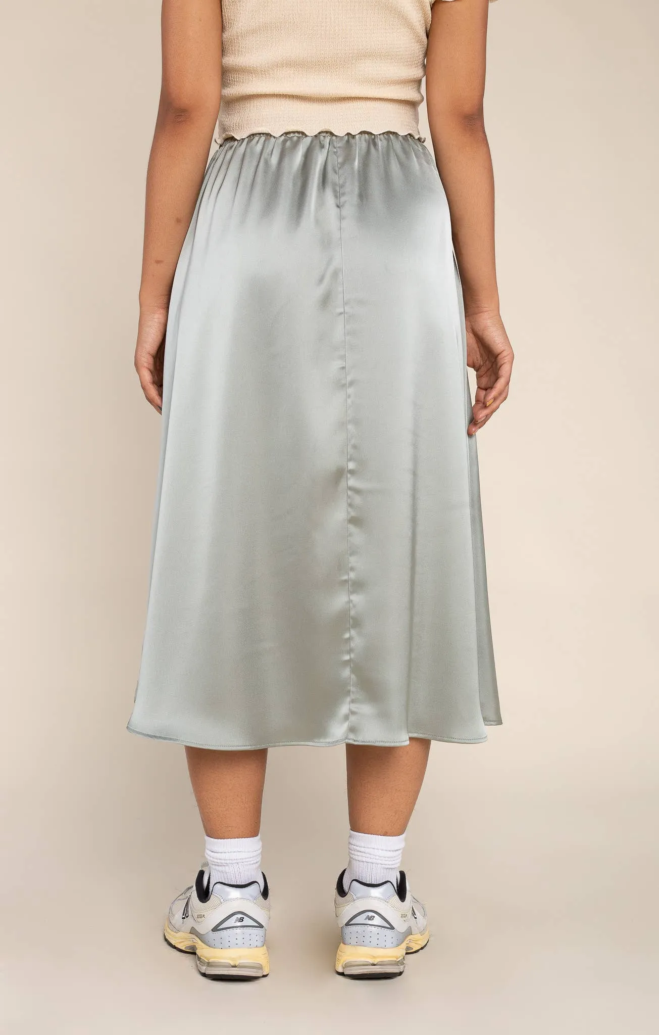 Satin Midi Skirt