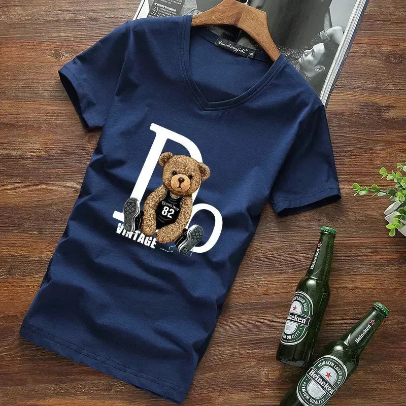 Silly Bear V-Neck T-Shirt