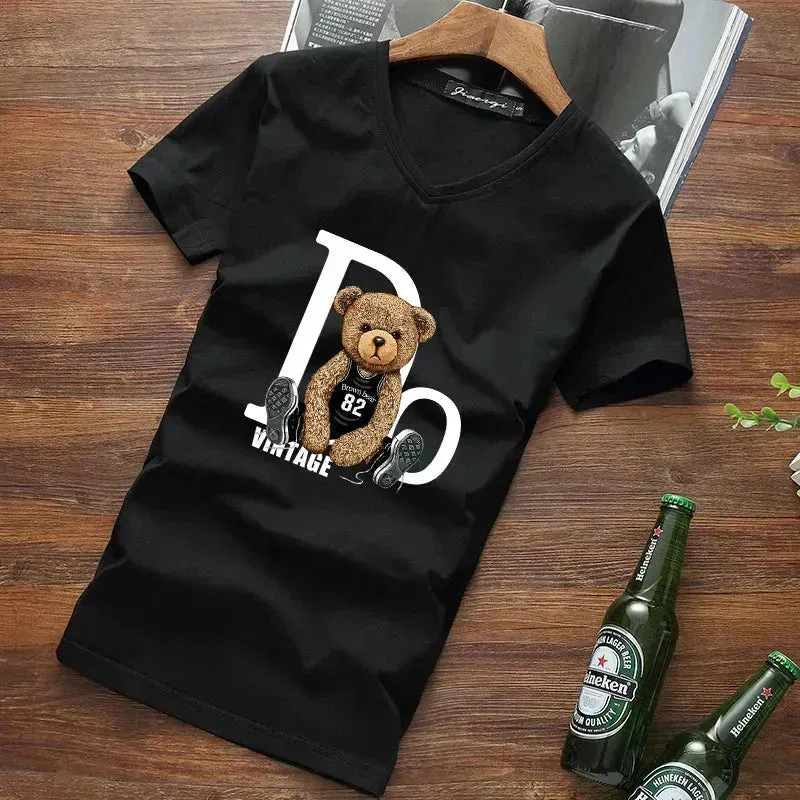 Silly Bear V-Neck T-Shirt