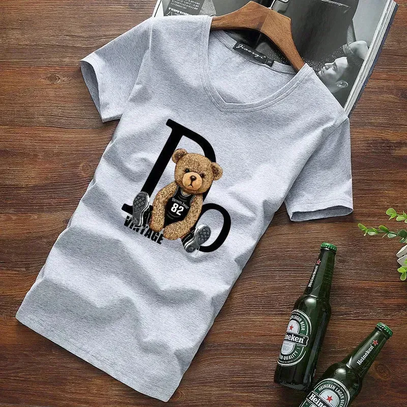 Silly Bear V-Neck T-Shirt