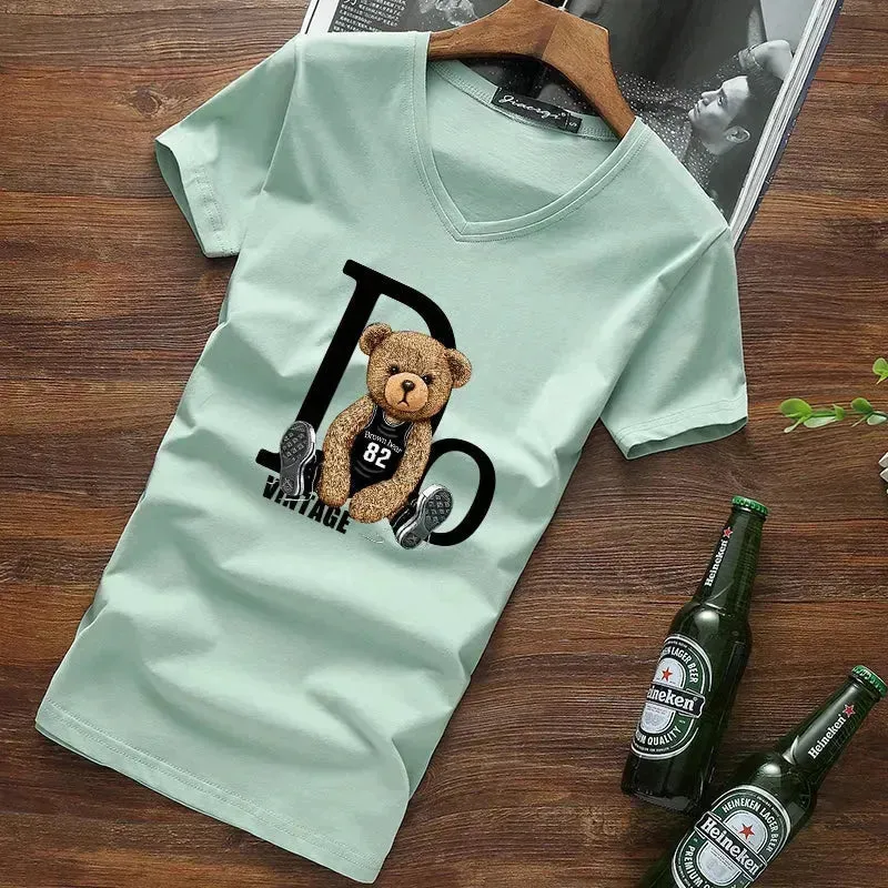 Silly Bear V-Neck T-Shirt