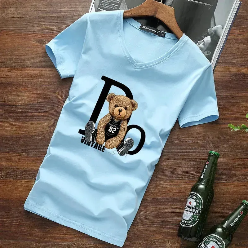 Silly Bear V-Neck T-Shirt