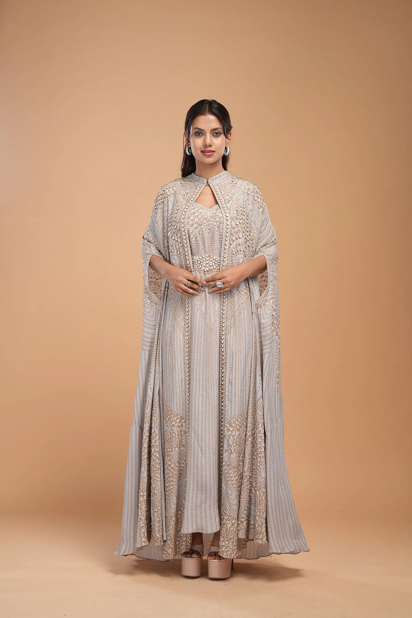 Silver Color Kaftan