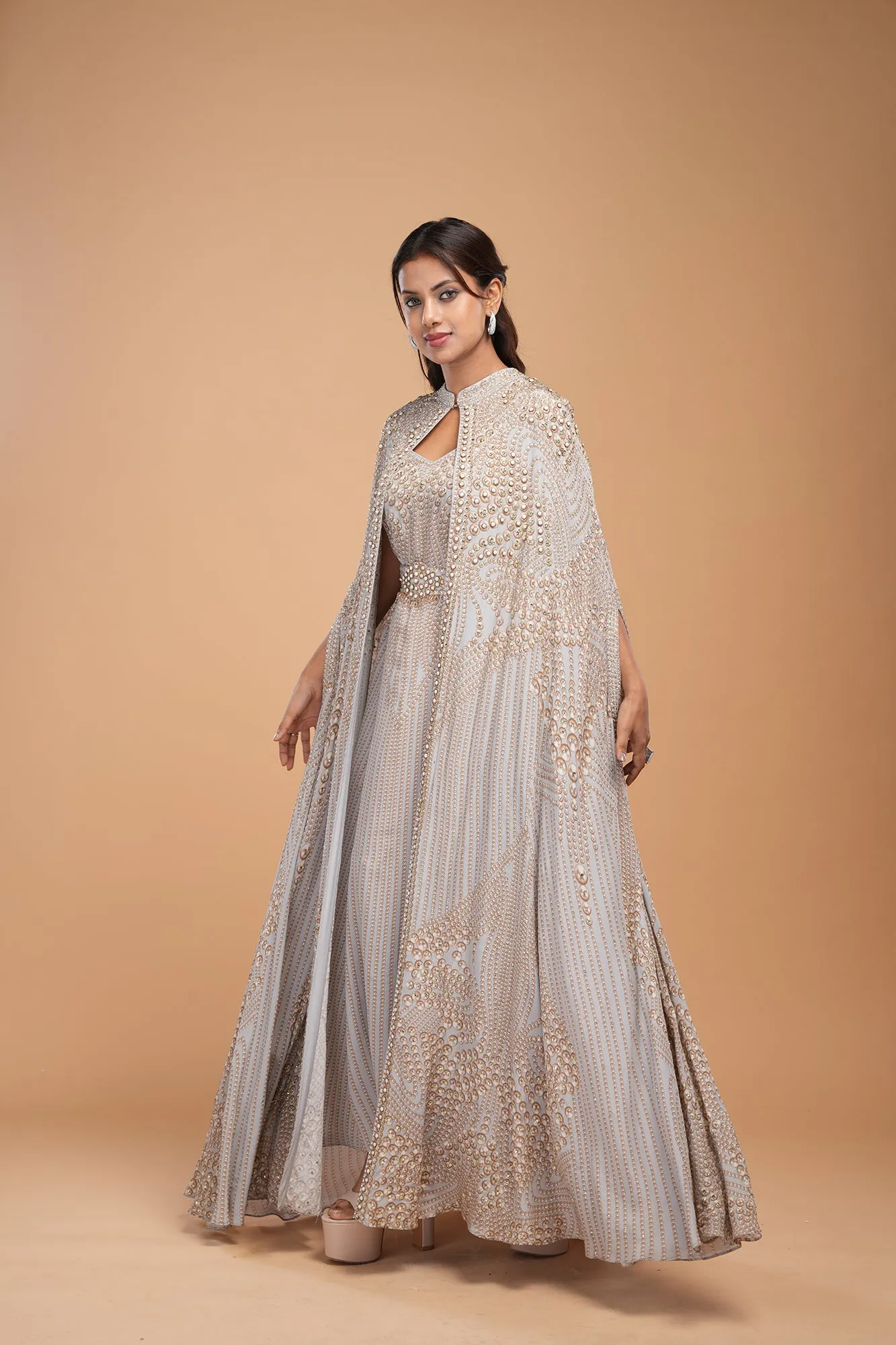 Silver Color Kaftan