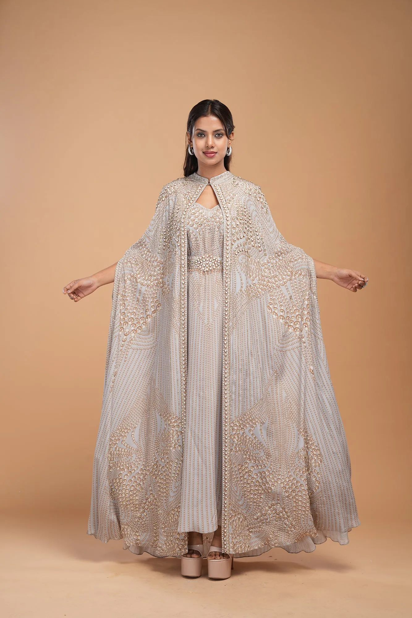 Silver Color Kaftan