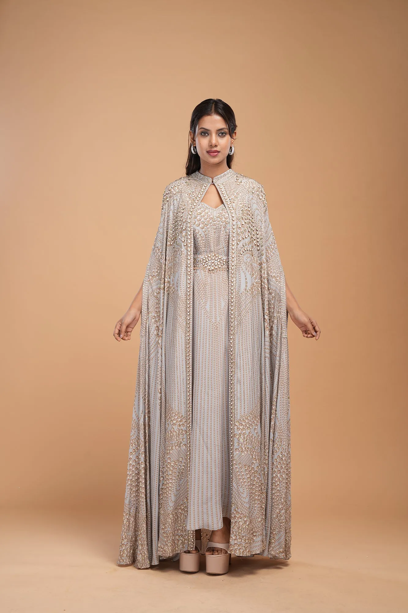 Silver Color Kaftan