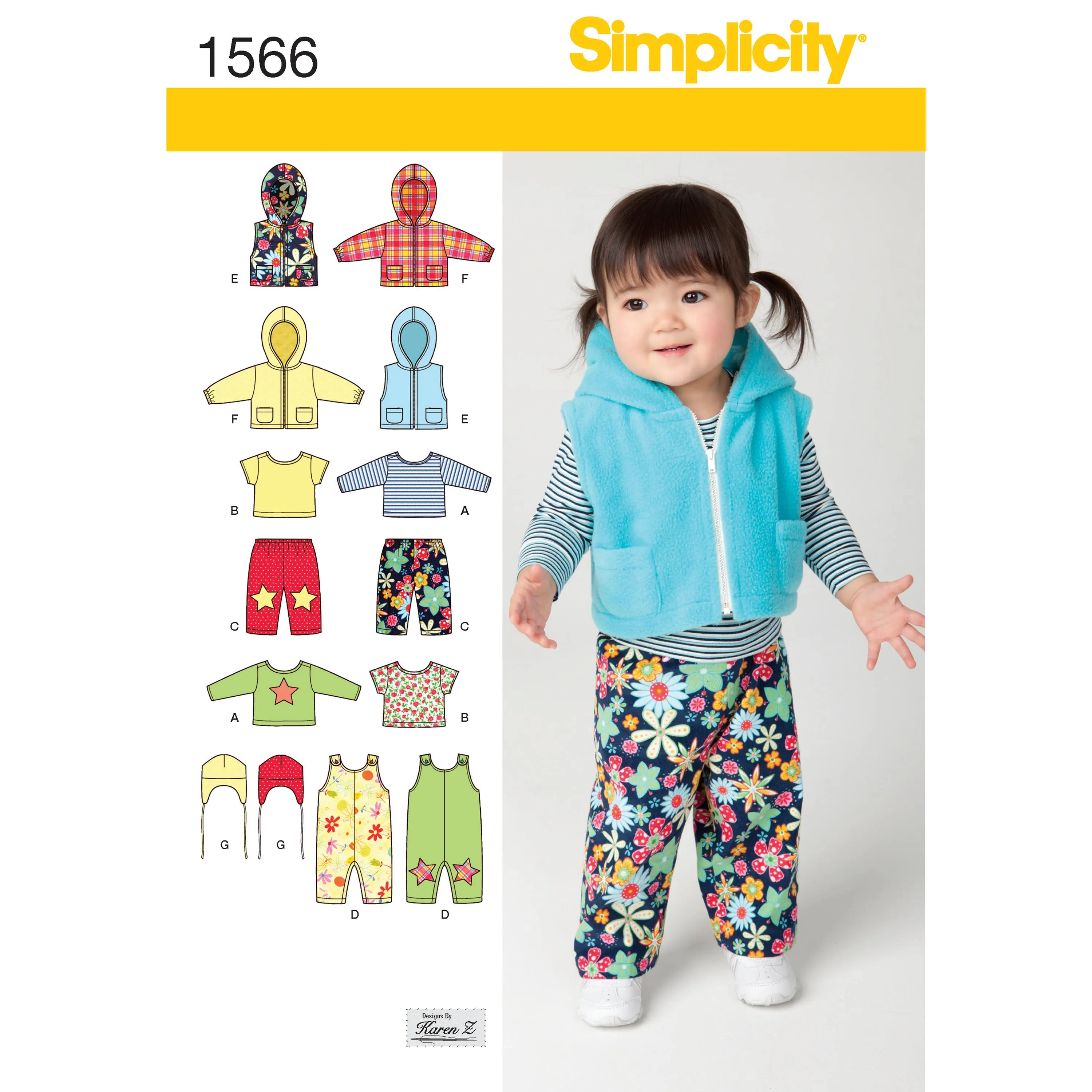 Simplicity Pattern 1566 Babies' Separates