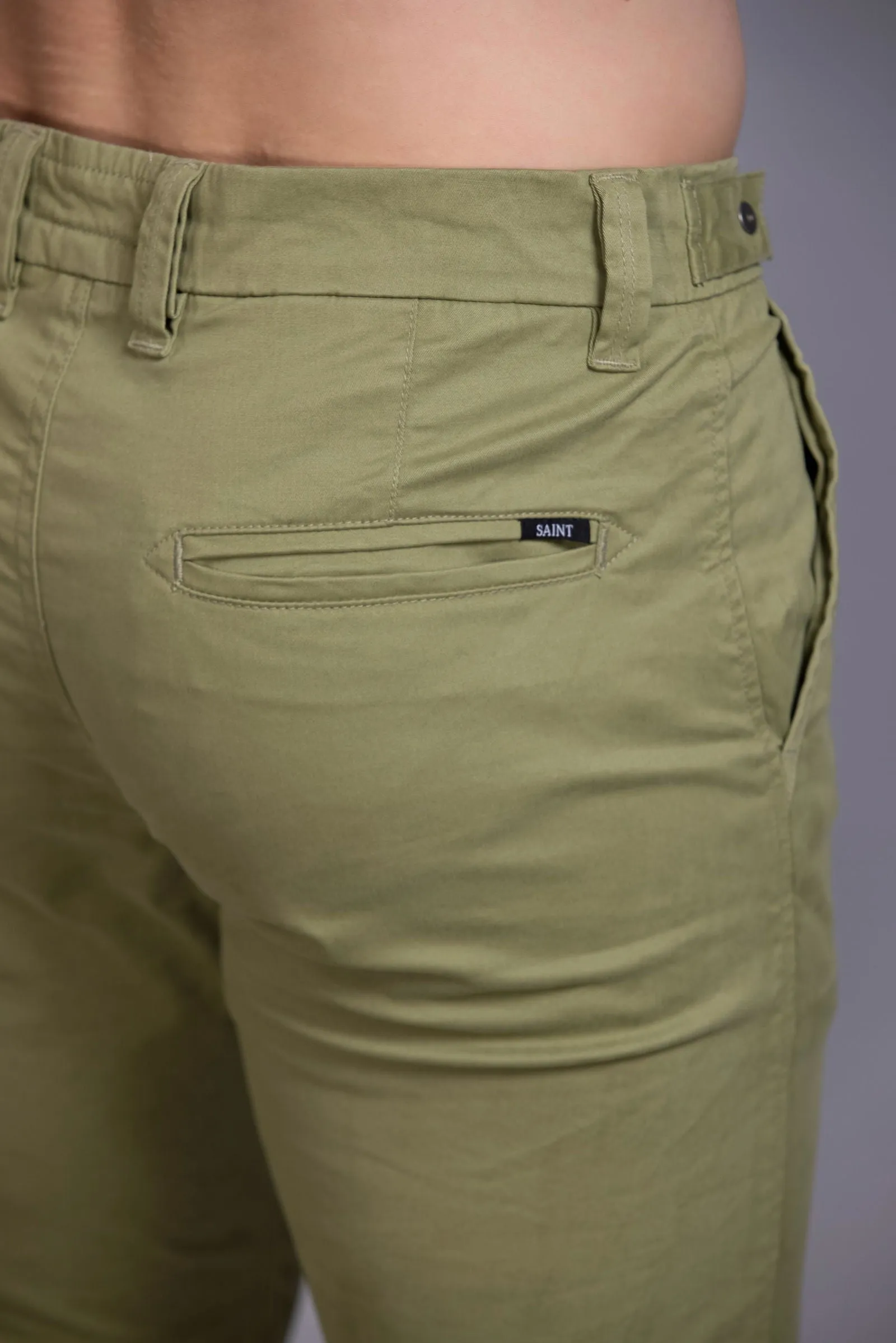 Slim fit cotton chinos-Green