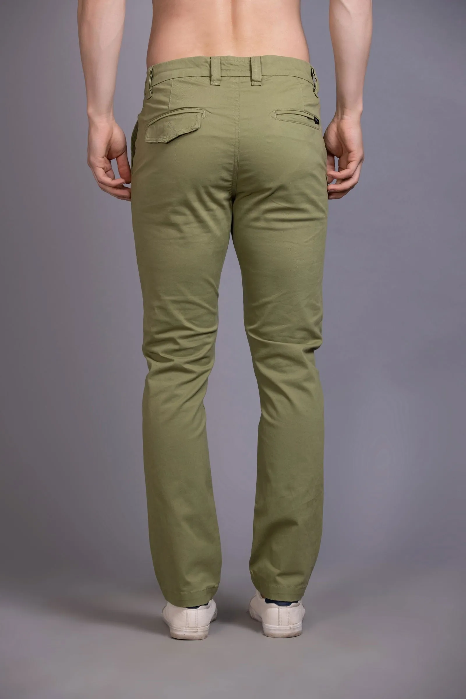 Slim fit cotton chinos-Green