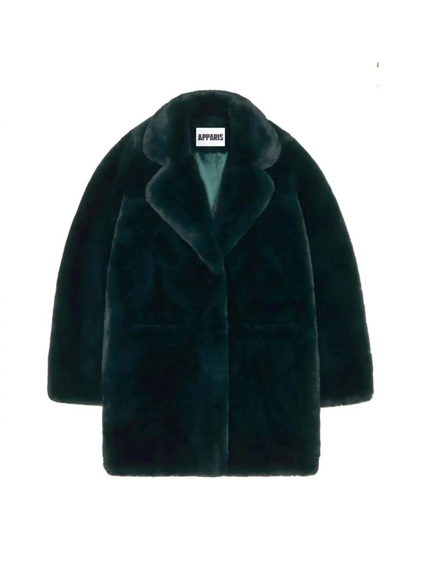 Sophie Faux Fur Coat in Emerald