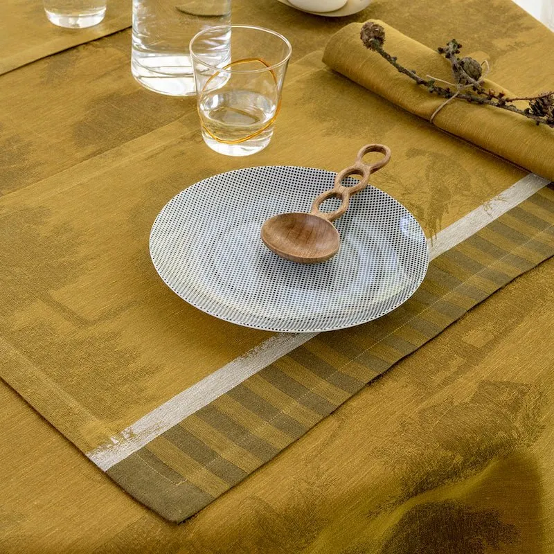 Souveraine Gold Placemats by Le Jacquard Francais