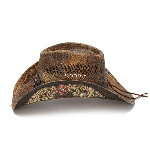 Stampede Hats - Flowers and Rhinestone Cowboy Hat