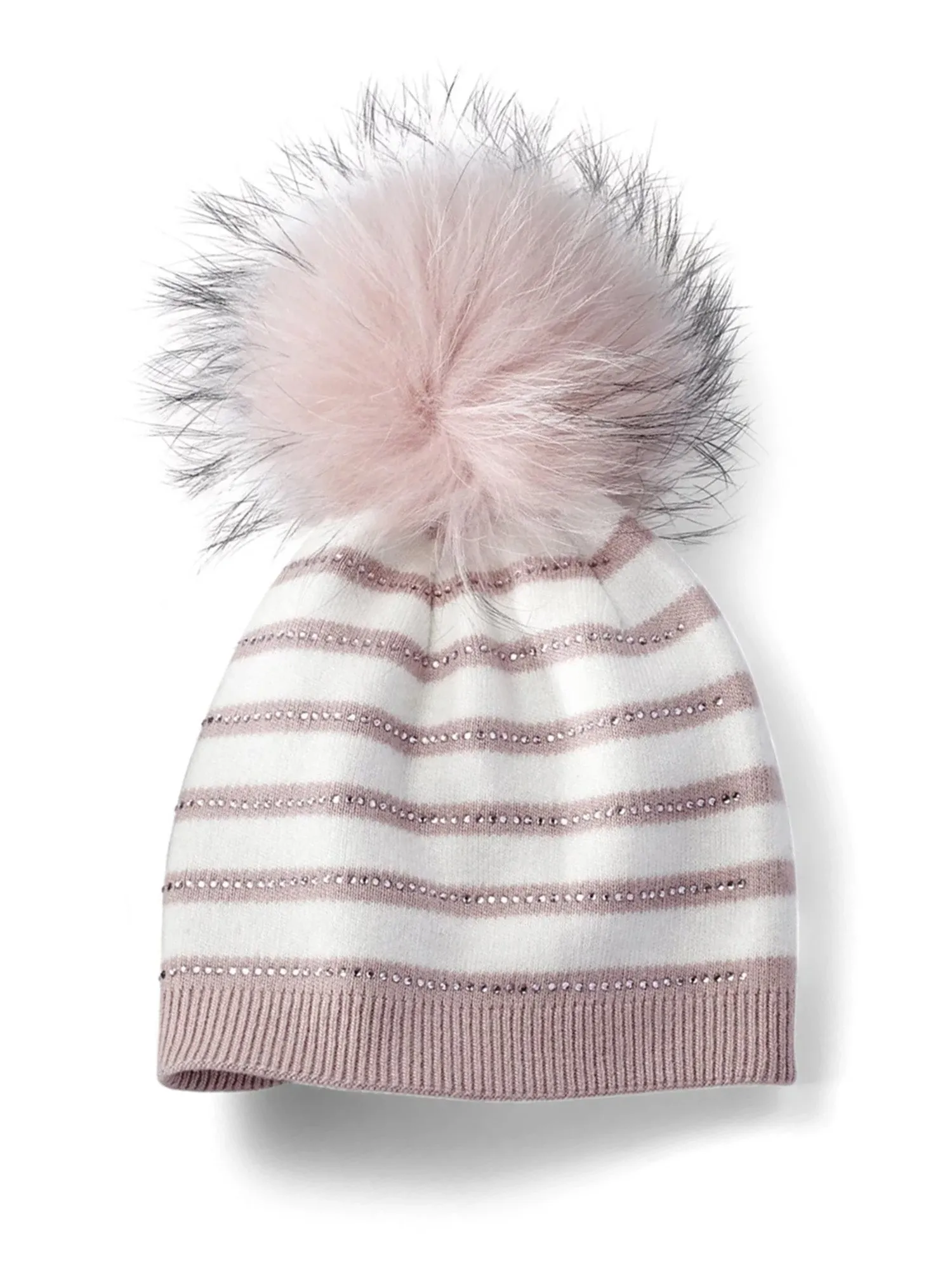 Stripe Pom Knit Hat