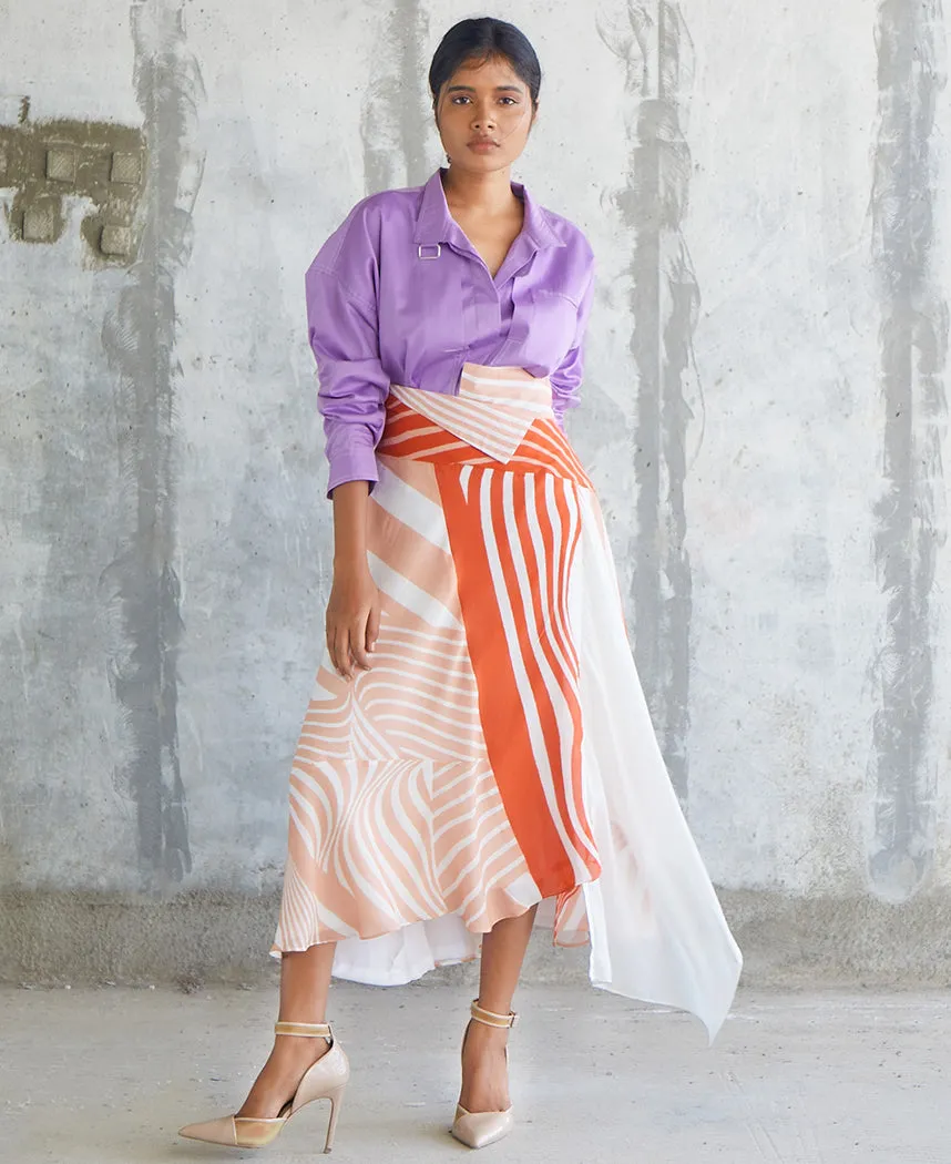 Striped Kerchief Skirt