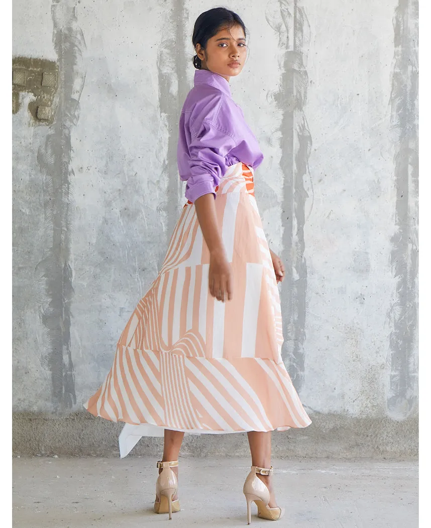 Striped Kerchief Skirt