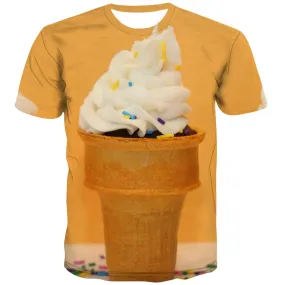 Sweet T shirts Men Gourmet Tshirt Anime Icecream Tshirt Printed Colourful Tshirts Novelty